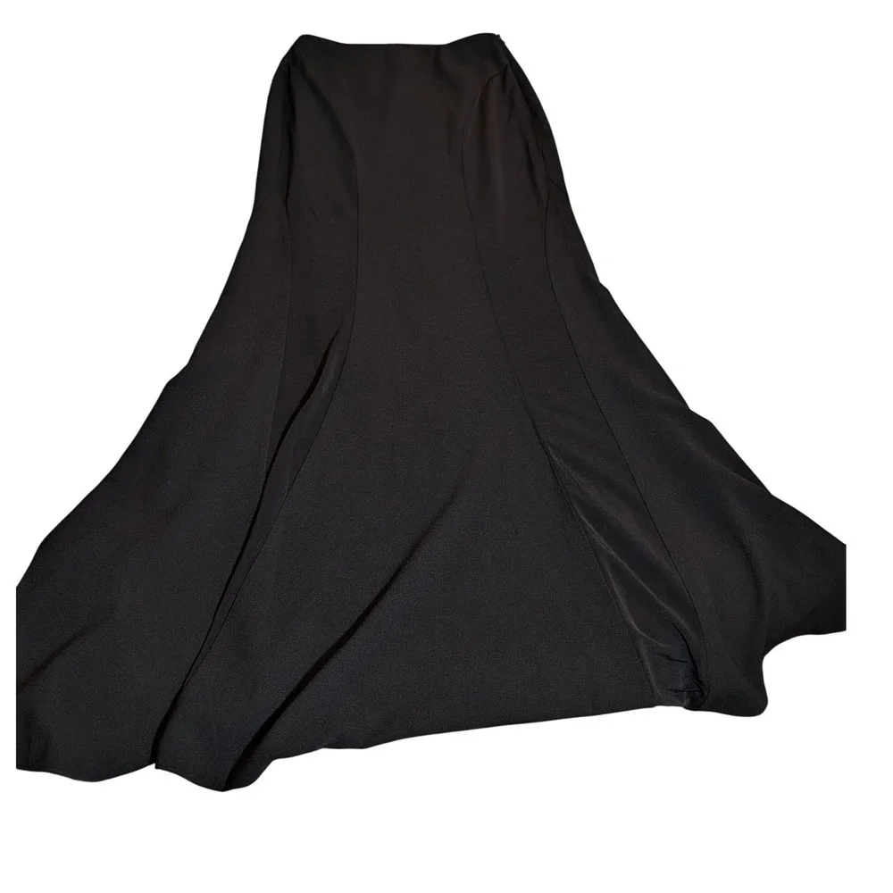 NBD Gisele Maxi Skirt Black Sheer Mesh Panel High Waist Revolve Size S NEW - Picture 2 of 9